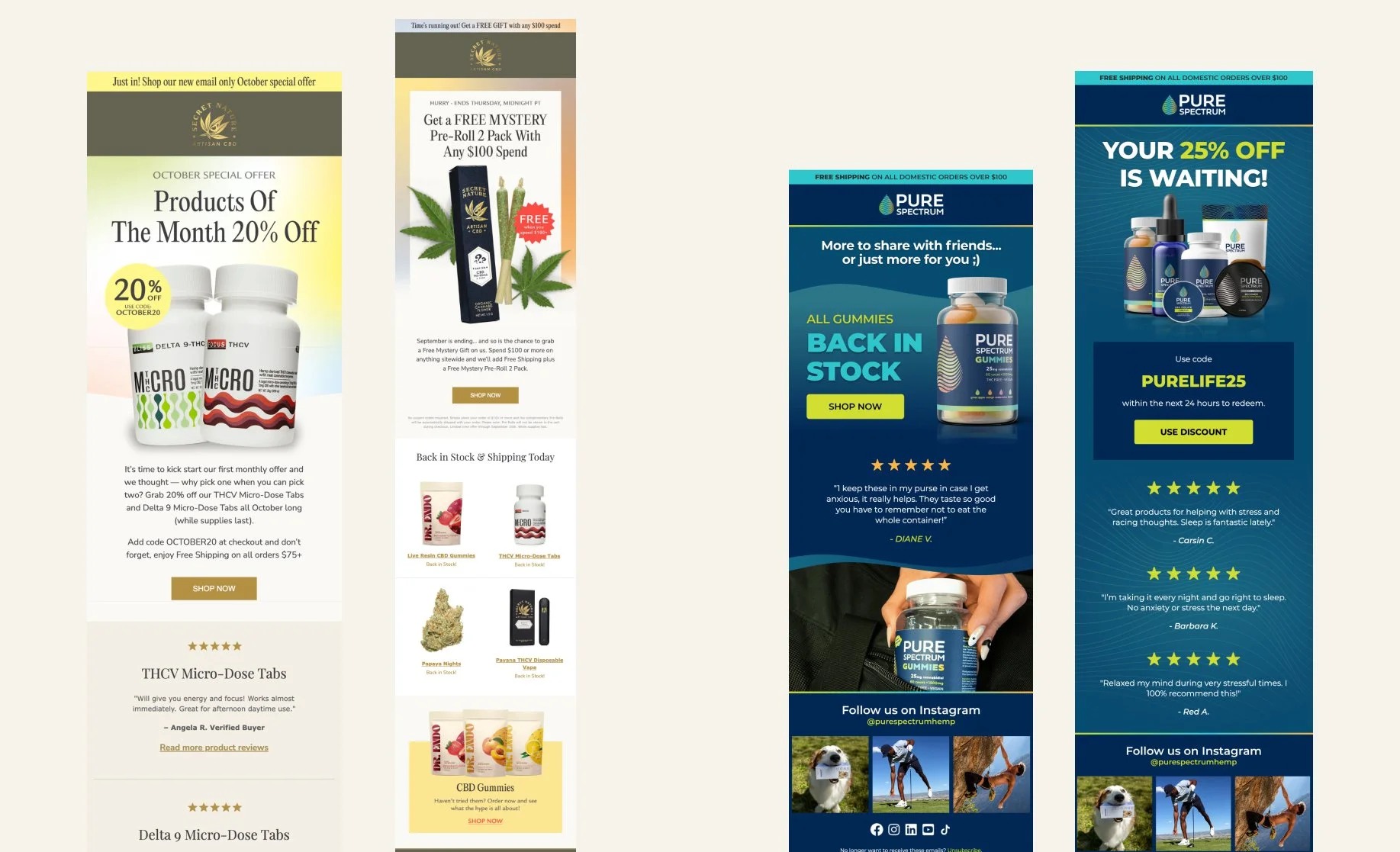 Wellness and supplement email campaigns